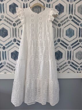 Cartolina Nantucket White Eyelet Dress